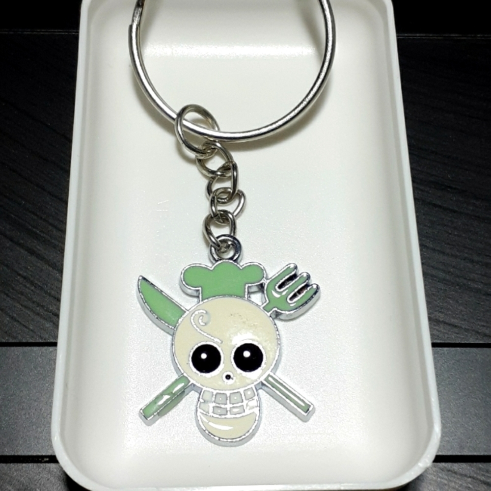 Chef Skull Key Ring New